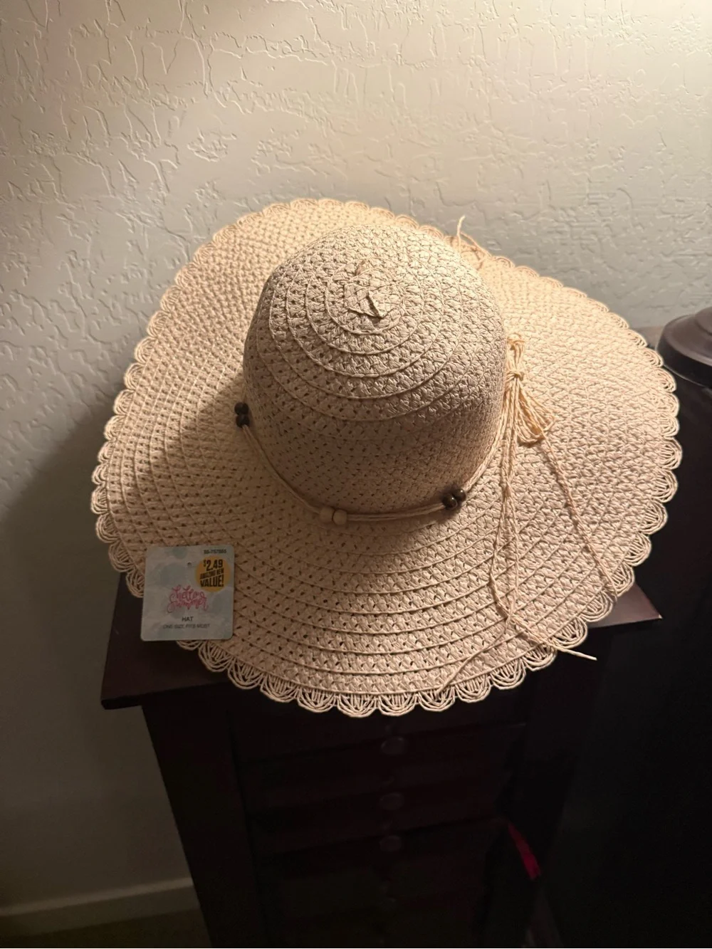 Wide Brim Straw Sun Hat - Natural